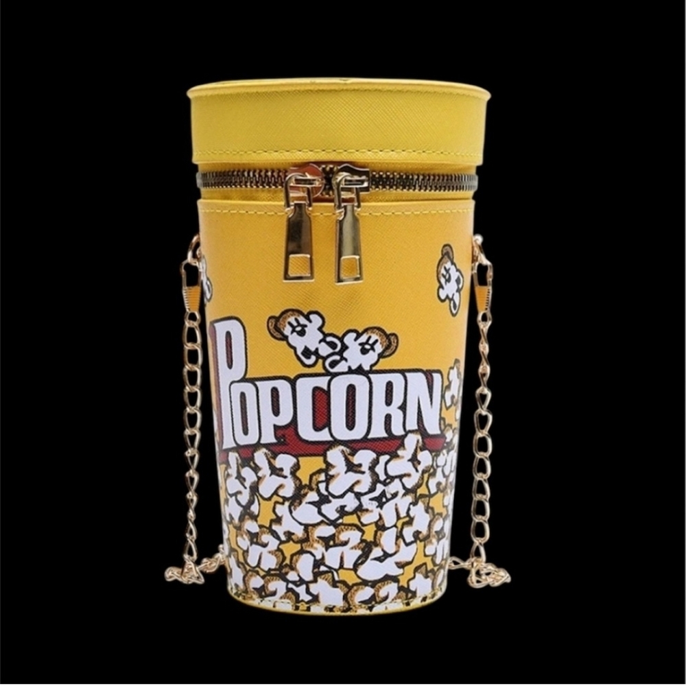 nwot Movie Popcorn Bucket PU Bag